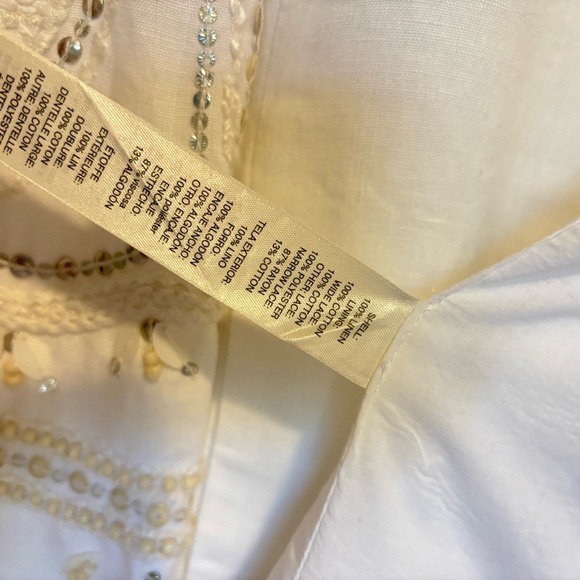 Chico's Vintage Linen Embroidered Blazer - Picture 5 of 13